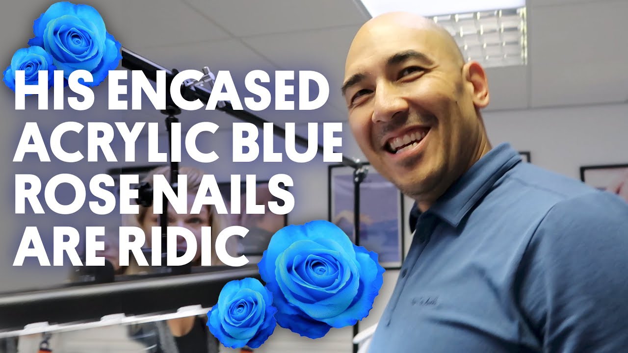 anaheim hotels HIS ENCASED ACRYLIC BLUE ROSE NAILS ARE RIDIC (EDGY BLOODY ROSE) - VLOG 29