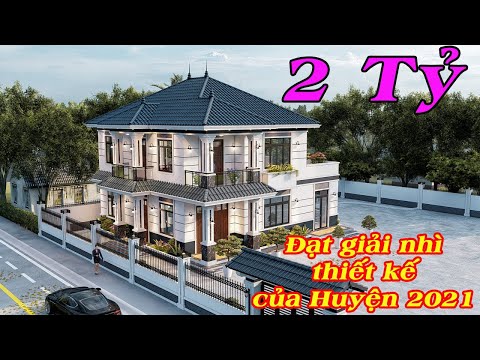 Mẫu biệt thự 2 tầng đạt giải nhì thiết kế 2021 Mẫu biệt thự 2 tầng đạt giải nhì thiết kế 2021