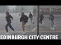Crazy Rainstorm In Edinburgh Scotland