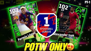 TRYING TO REACH DIV-1 WITH POTW PLAYERS ONLY🥶... | Efootball Mobile💥