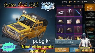 Pubg mobile Korea version new update  0.14.0 Golden Rush UAZ crate opening|Zora is live