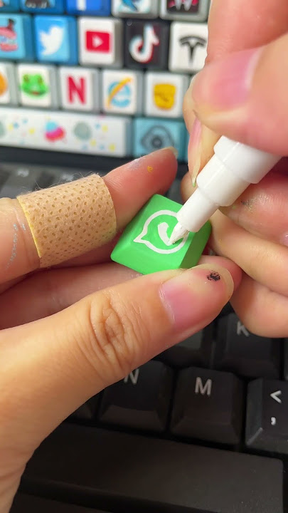 Drawing WhatsApp on the keyboard #shorts #diy #art #keyboard #tiktok #trending #whatsapp #artwork