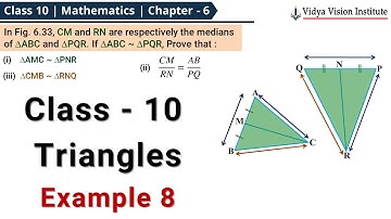 Triangles - Example 8 🌟 Class 10 Maths Chapter 6 🌟 CBSE, NCERT 🎯