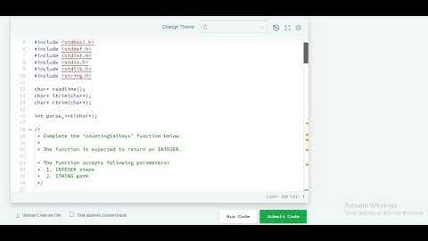 Counting Valleys | hackerrank solution in C