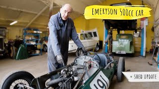 SHED RACING  Repatriation and preliminary inspection of the Emeryson 500cc car plus SHED update