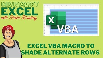 Excel - Macro to Shade Alternate Rows in a Selection - Shade Lines in a Workbook