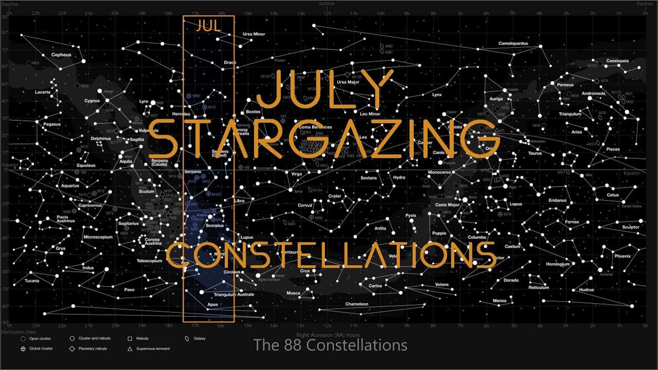 Constellations In July July Stargazing: Constellations - YouTube