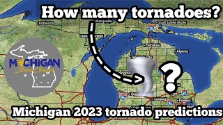 How many tornadoes could Michigan see in 2023?