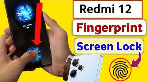 Redmi 12 Me Fingerprint Screen Lock Setting/How to set display fingerprint lock in redmi 12 mobile