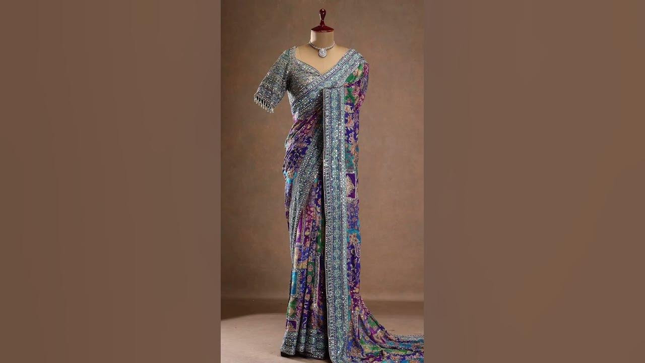new partywear saree designs//trending sarees #partywearsaree #shorts #
