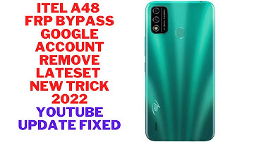 itel A48 frp bypass new method without PC/ YouTube update fixed