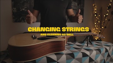 Changing Strings of my Acoustic Guitar (Timelapse)