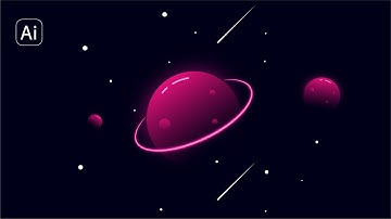 How To Draw Planet in Adobe Illustrator-(Easy)