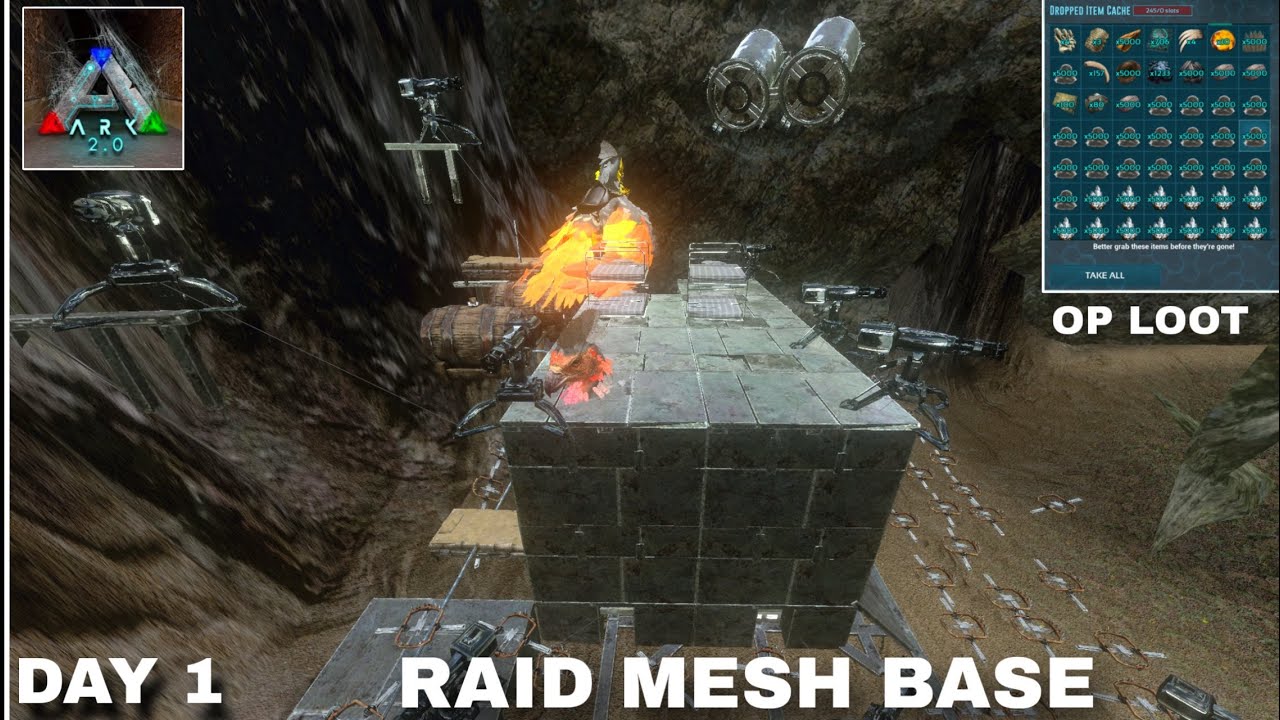 DAY 1 - ARK PVP ON POP SERVER - OP LOOT - PVP