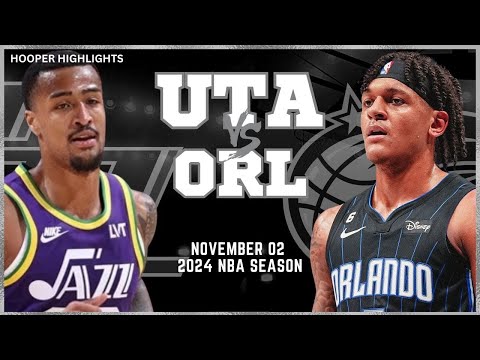 Orlando Magic vs Utah Jazz Full Game Highlights | Nov 2 | 2024 NBA Season