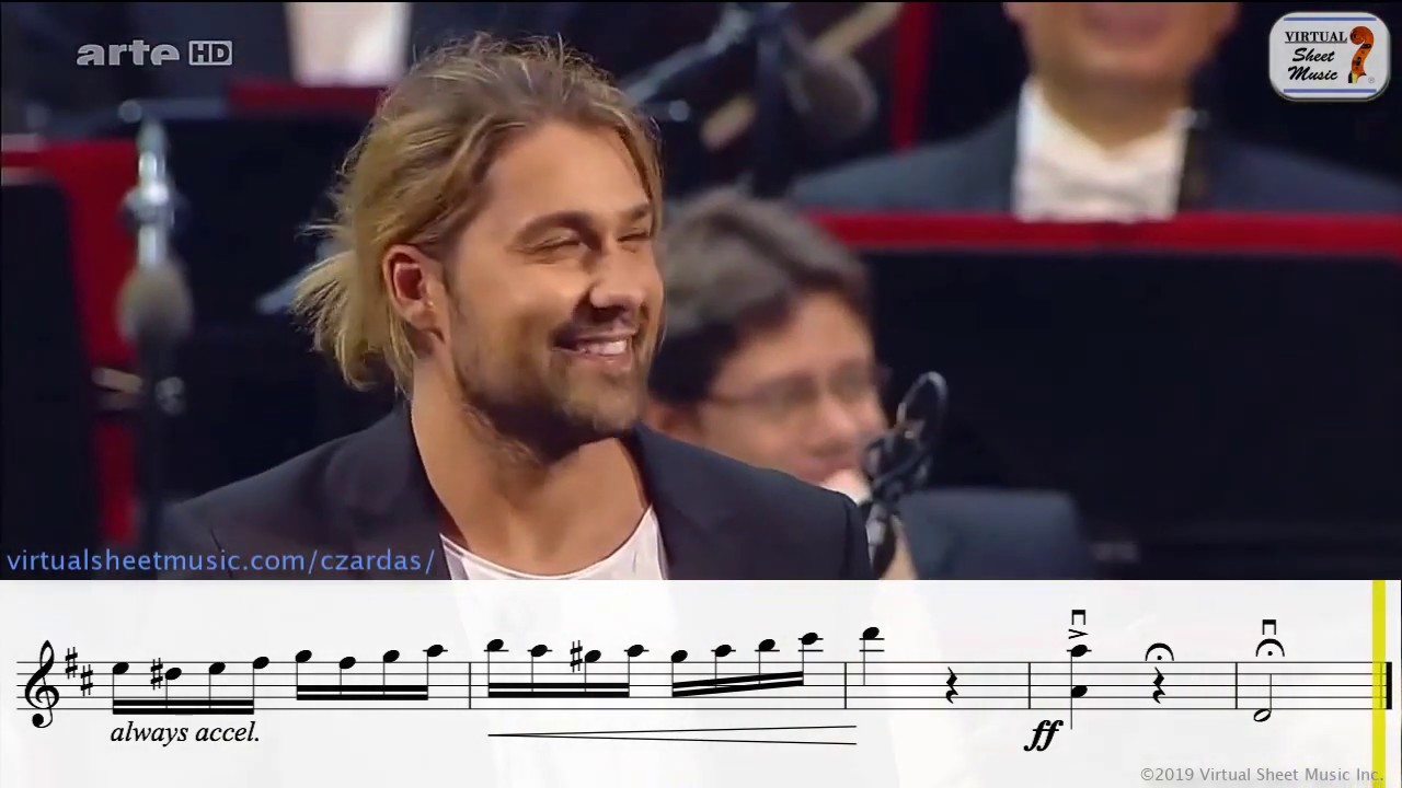 Czardas by V.Monti - David Garrett - Sheet Music Play Along