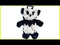 🌈 How to make loom bands animals easy Panda | Bear with forks charms for kids tutorial DIY