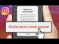 Como Voltar Para Conta Pessoal no instagram