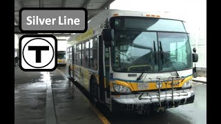 【MBTA】Silver Line 5 Front View - Time Lapsed POV between Dudley and Downtown Crossing In Snow