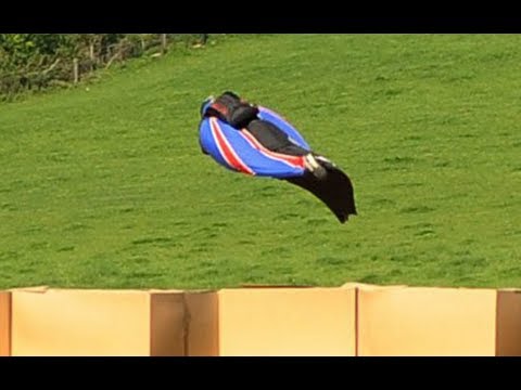 Wingsuit daredevil stuntman Gary Connery jumps from 2,500ft without parachute