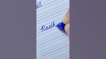 How to write “Radhika” in English Cursive writing | Handwriting | Calligraphy | with Pen |by i Write