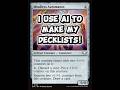 Just find a commander & make it without AI it's not that hard. 😭 #mtg #mtgcommander #edh #cards