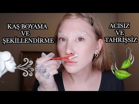 YÜZ TÜYLERİMİ ALIYORUM | KAŞLARIMI BOYADIM | KOLAY VE HESAPLI