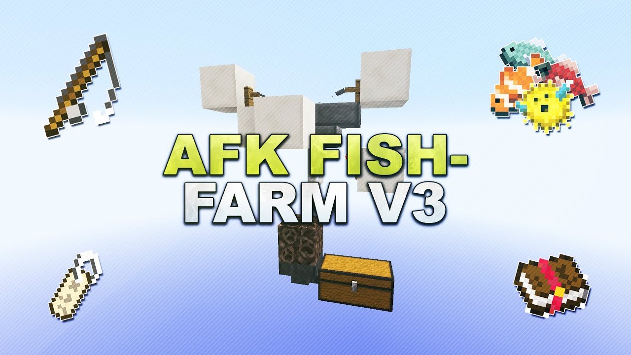 Minecraft - Vollautomatische Fischfarm V3 // AFK Fishfarm - Tutorial 1. ...