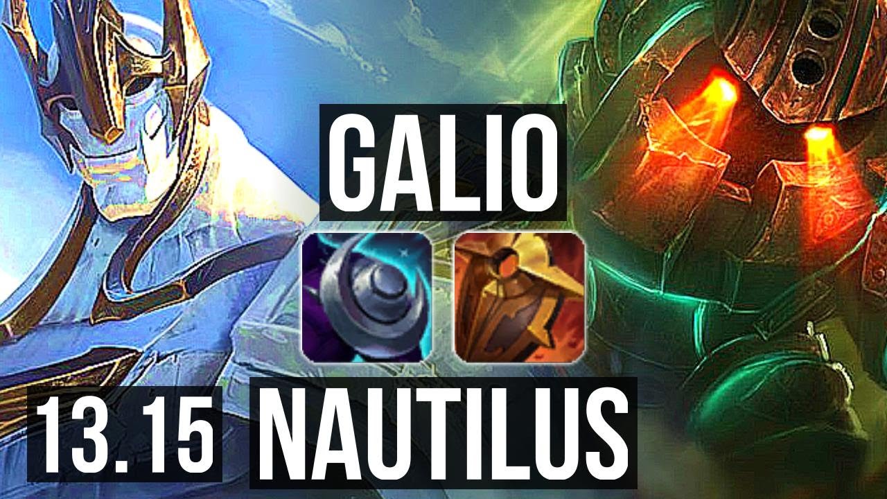 GALIO & Vayne vs NAUTILUS & Kai'Sa (SUP) | 4/0/9, Rank 4 Galio | NA Challenger | 13.15