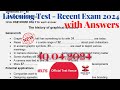 Ielts listening actual test 2024 with answers  10042024