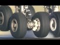 A380 weight on wheels ultra close touc.own in slomo