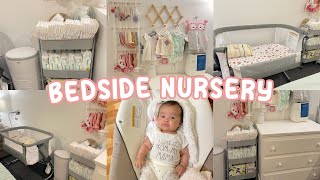 New Bedside Nursery Tour & Organization What I Use For My Newborn Baby