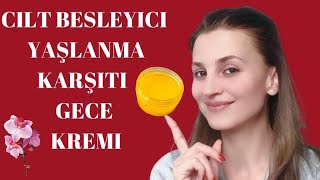 CİLT BESLEYİCİ ONARICI YÜZ KREMİ, PORSELEN GÖRÜNÜMLÜ BİR CİLT İÇİN EV YAPIMI DOĞAL GECE KREMİ