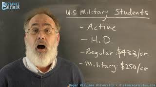 Military Students in Distance Calculus