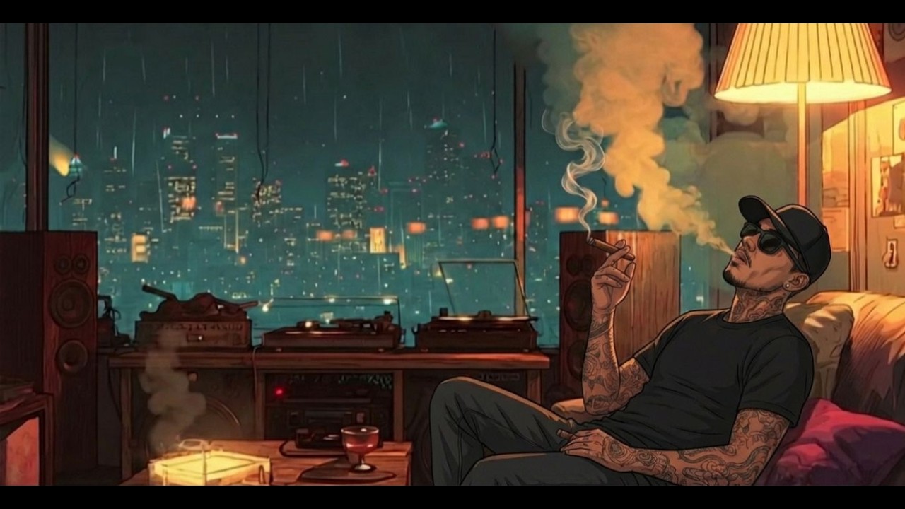 Stoner Rap Noturno 🌙 para Relaxar e Desacelerar – Andy SlowFi Vibes