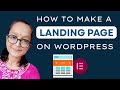 Create a Professional Landing Page with WordPress | Easy &amp; No Coding In 2025