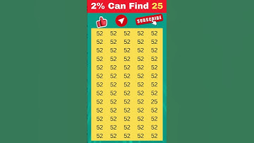 Can You Spot the Number 25 in Just 5 Seconds?
