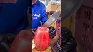 Big Knife! Giant watermelon Fruit- Fruit Cutting skills in Bangkok #shortvideo