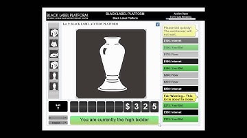Black Label Platform Live Bidding Console in Action