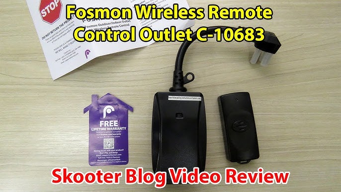 Indoor/Outdoor Wireless Remote Control Outlet - Fosmon