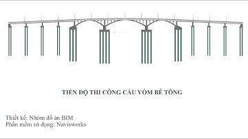 Tiến độ thi công Cầu vòm BTCT_DATN BIM Cầu hầm K60