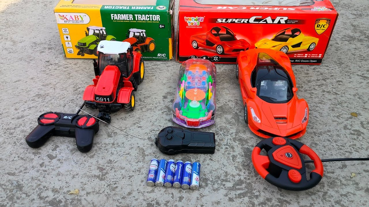 Best 3 Remote Control Super Car and RC tractor & 3D transparent car testing 🏎️