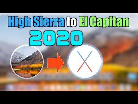 Downgrade High Sierra to El Capitan in 2021