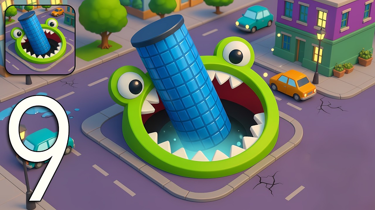 Hole.io - Gameplay Walkthrough Part 9 Tutorial NEW Mobile Game (Android, iOS)