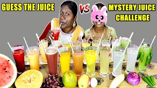 GUESS THE WEIRD JUICE CHALLENGE IN TAMIL FOODIES DIVYA VS ANUSHYA / MYSTERY JUICE CHALLENGE