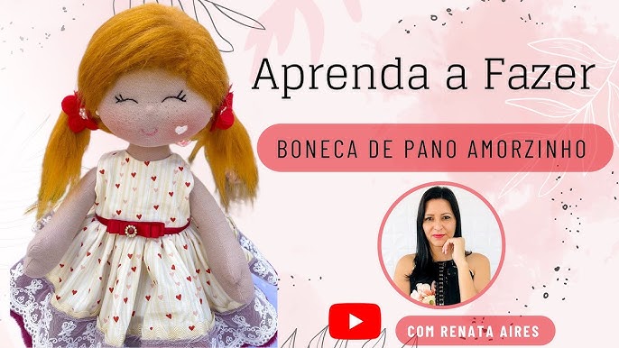 Boneca de Pano Negra Kawaii Biquinho