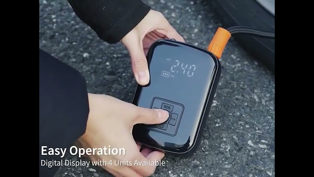 1pc Car Wireless Air Pump 150PSI Portable Electric Tire Inflation For Ca