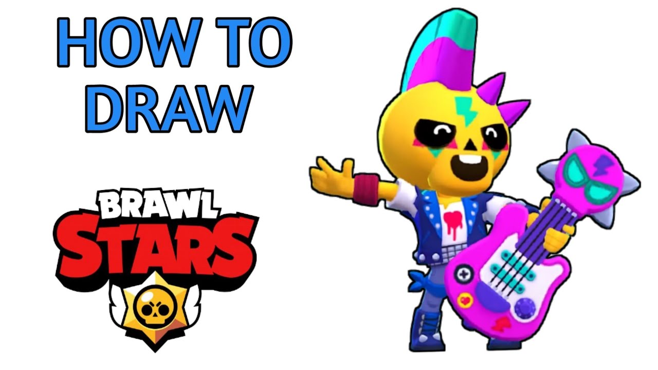 How To Draw New Brawler Skin Trash Poco Brawl Stars Step By Step Youtube - poco brawl stars ndraw