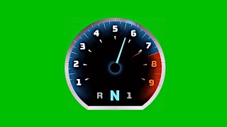 Tachometer Green Screen with Sound Effects | Speedometer 🚘 🏍