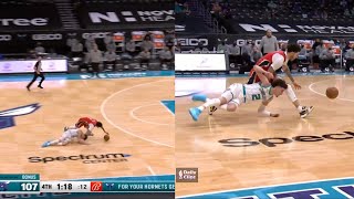Lonzo and LaMelo diving for the lose ball | New Orleans Pelicans vs Charlotte Hornets